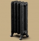 Чугунный радиатор Radion Deco D3, 500 мм 4 секции черный цвет