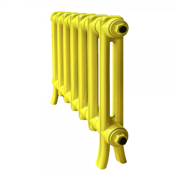 Чугунный радиатор RetroStyle Loft, 350/070 мм в желтом цвете