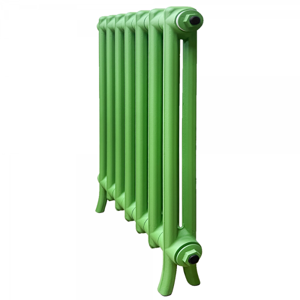 Чугунный радиатор RetroStyle Loft, 600/070 мм покраска в зеленый цвет