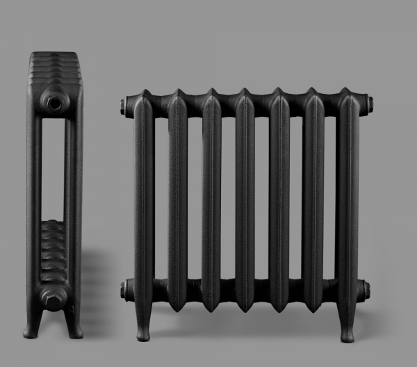 Чугунный радиатор Radion Deco-D1, 500 мм черный цвет