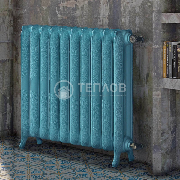 Чугунный радиатор RetroStyle Windsor, 600 мм цвет тиффани
